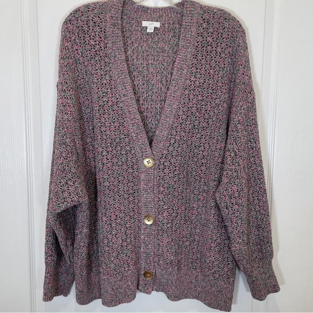 Elegant Pink Button-Up Cardigan